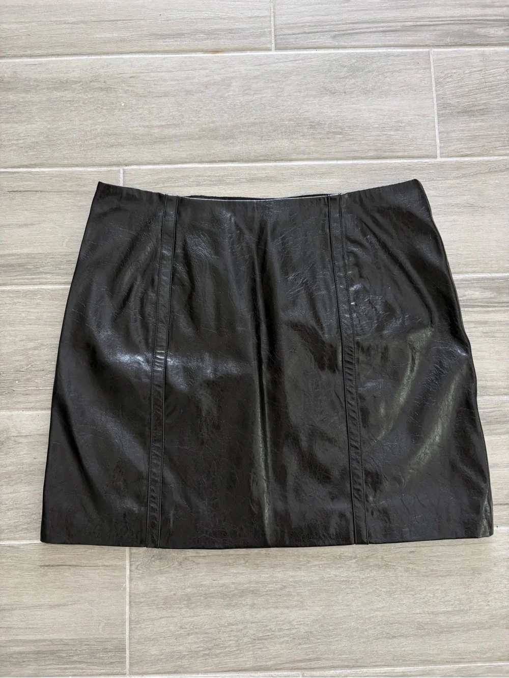 J. Crew mini skirt in distressed faux leather